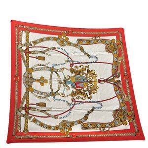 Vintage Italian Silk Scarf – Equestrian Crest Design
